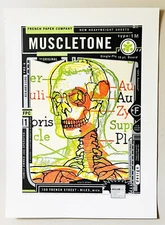 Vintage French Paper Muscle Tone promotional poster by Charles S. Anderson