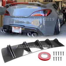 For Hyundai Genesis Coupe Rear Diffuser Bumper Spoiler Splitter 5 Fins Carbon