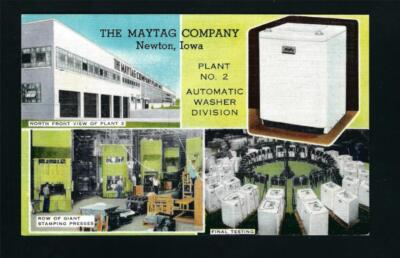 #ad #ad Newton Iowa IA c1940s Maytag Plant #2 Automatic Washer Div Machinery amp; Testing $7.98