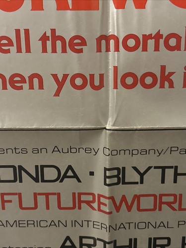 FUTUREWORLD Locandina film originale un foglio - 1976 - PETER FONDA - QUASI NUOVA! - Foto 5 di 10
