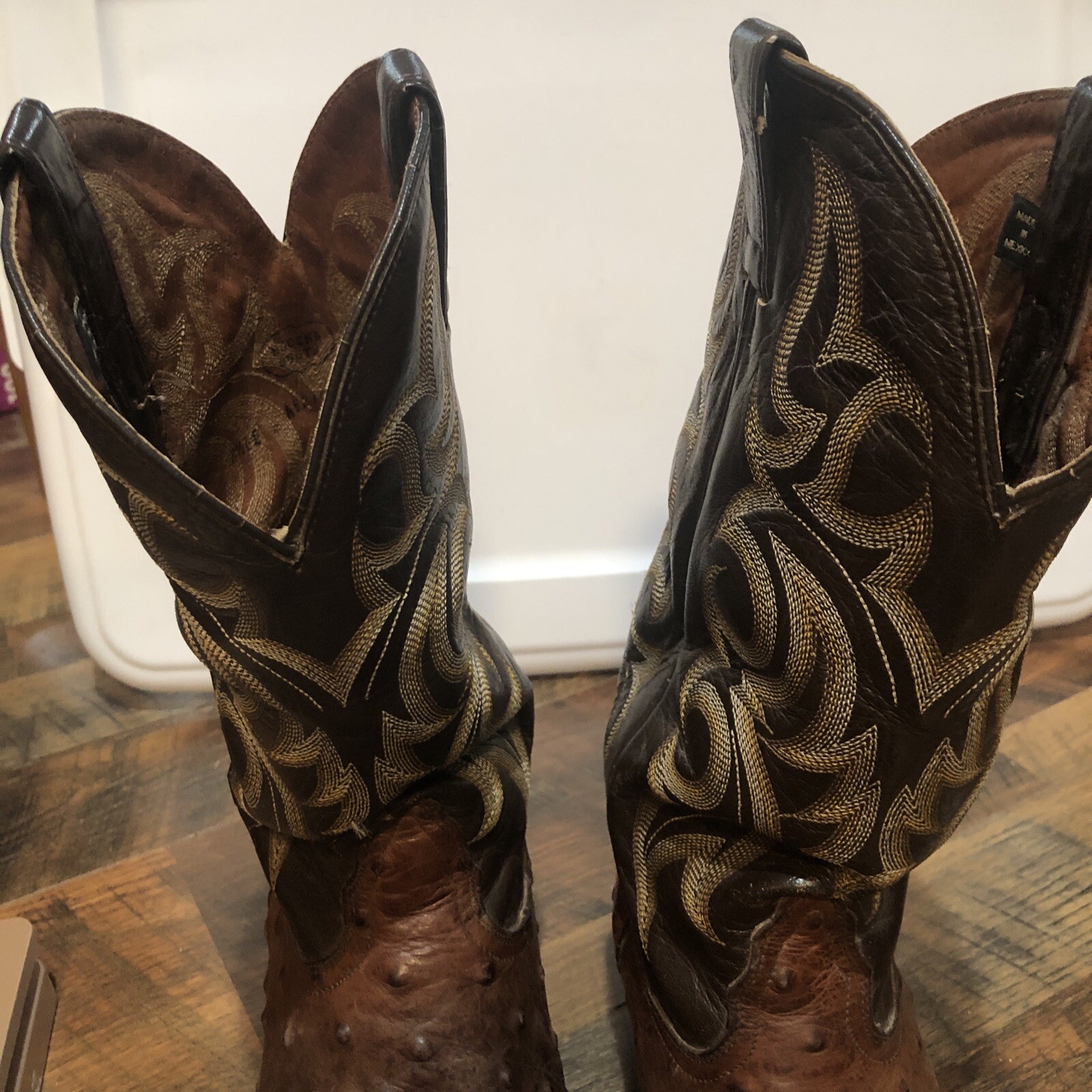 NOCONA BOOTS Mens Cowboy Boots NB2101 Western 8 1/2 EE Ostrich Brown 99976S11