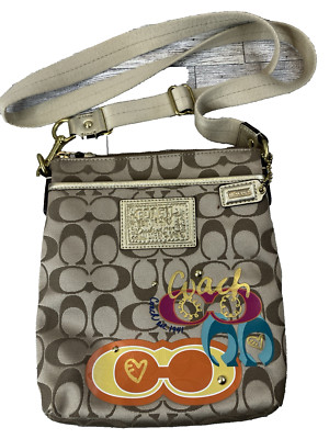 バッグ COACH Poppy Sequin 2way Shoulder Bag COACH poppy 2way sequin Shoulder Bag Gold Signature 14541 | eBay