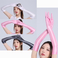 Luxury Shiny Elastic Gloves Gloosy Silky Long Gloves Sunscreen Driving Gloves
