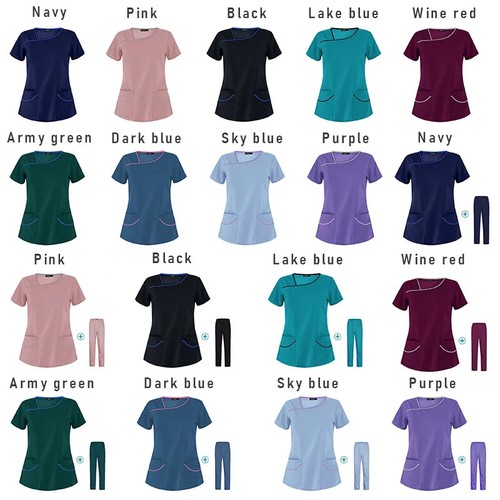 Breathable Pet Grooming Work Cloth Medical Operating Room Nurse Uniform Workwear - Picture 5 of 35