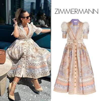 NWT $2,950 Zimmermann High Tide Midi Maxi Shirt Dress Odyssey Silk Linen AU0 XS | eBay NWT $2,950 Zimmermann High Tide Midi Maxi Shirt Dress Odyssey Silk Linen AU0 XS | eBay