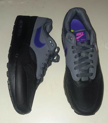nike air max 1 dark grey fierce purple black
