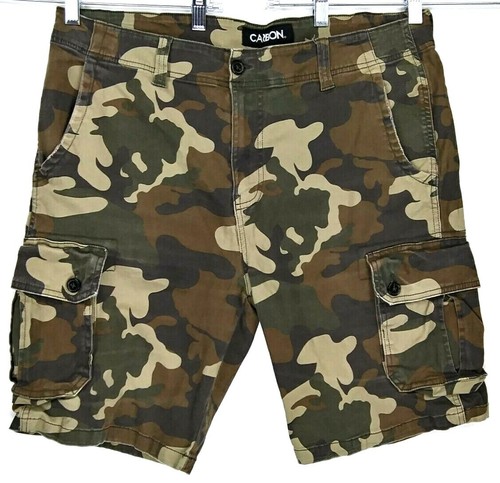 Carbon Camo Cargo Shorts Mens Tag Size 