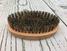 Pocket Beard Brush Medium Firmness Natural Boar Bristle Mustache