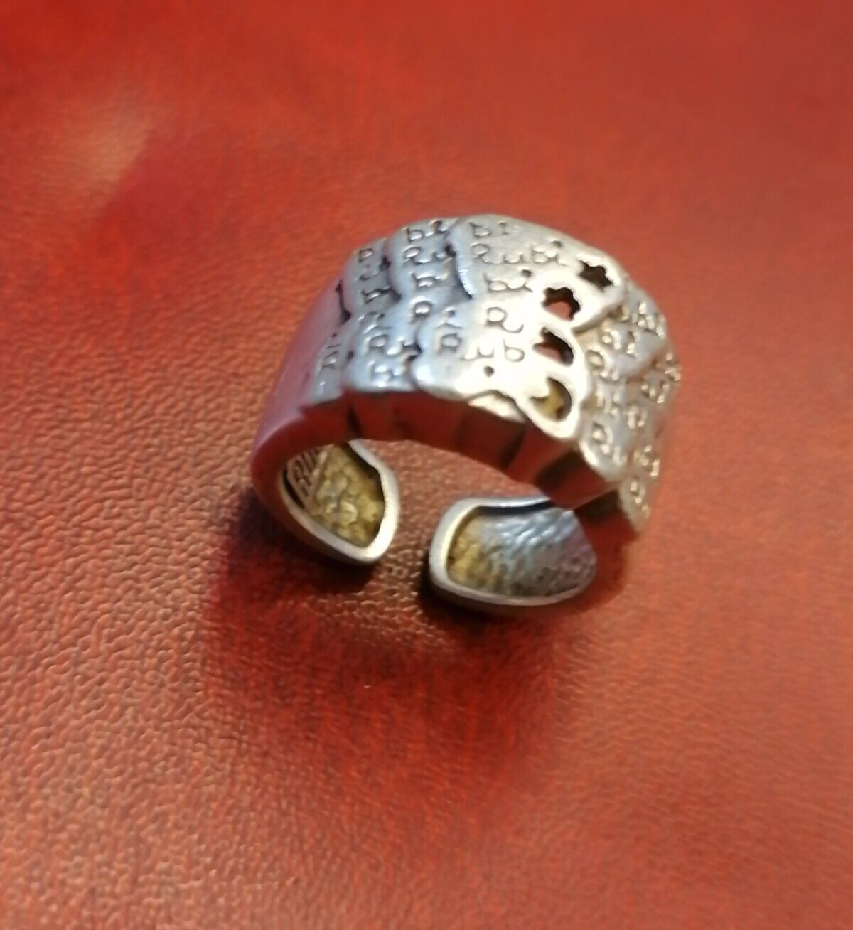 Solid Silver Rubi Adjustable Ring - Size 6.75, 9.… - image 1