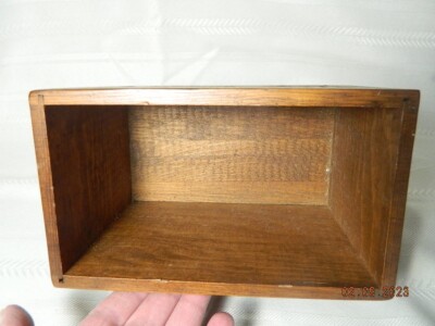 1950’s ハンディーフレーム ビンテージ 塩＆胡椒入れ アドバタイジング Vintage Handmade Wooden Recipe Box - Removable Lid 1980 5.25