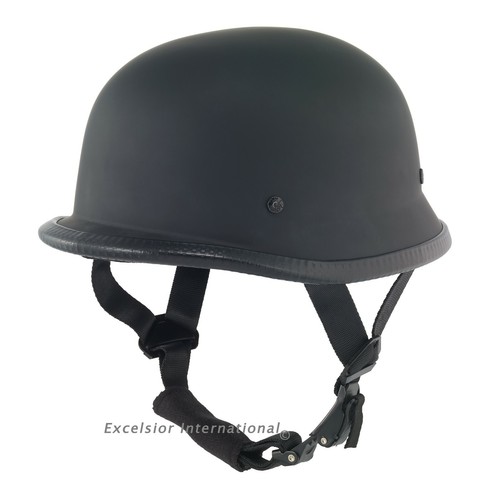 German Novelty Flat Black Motorcycle Half Helmet Cruiser Biker S,M,L,XL