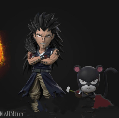 AWM Studio FAIRY TAIL Gajeel·Redfox Resin Statue Pre-order WCF Scale H8cm New