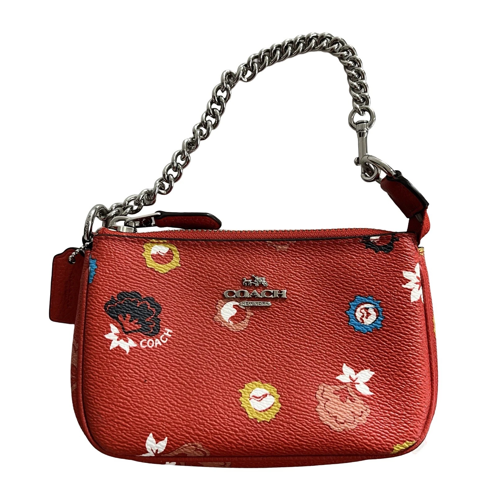 Coach Nolita mini borsa borsello pelle prateria selvatica floreale vintage portafoglio polso