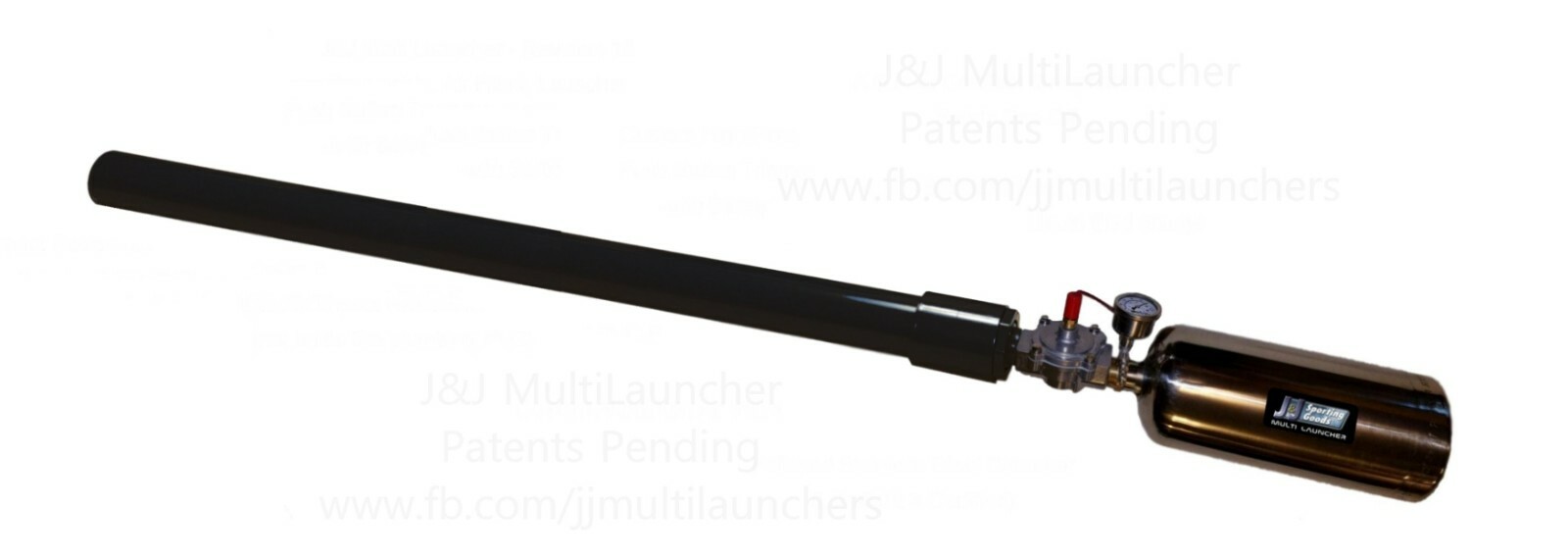 Surf bait launcher, S.S./Al, Rev.10, 152 Cu.In. 42" 1 launch per air