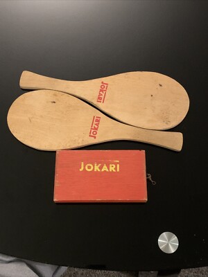 Jokari Set Of 2 Vintage Wood Racquet Paddles 14 