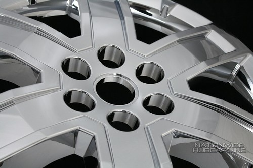 1 for GMC ACADIA 2011-2017 Chrome Clad 20" Wheel Skins Full Rim Covers Hub Caps - Photo 4 sur 8