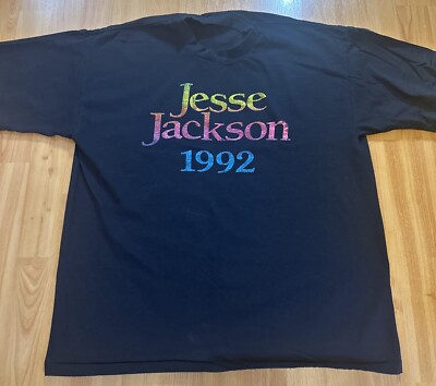 NAVY GBB Tシャツ　XXL the bonez JSF JESSE Vintage 1992 Jesse Jackson for President Campaign T-Shirt Black X