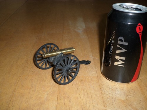 AMERICAN CIVIL WAR STYLE, Brass Metal Cannon & Carriage Toy, #1970's yr., JAPAN - Picture 7 of 12