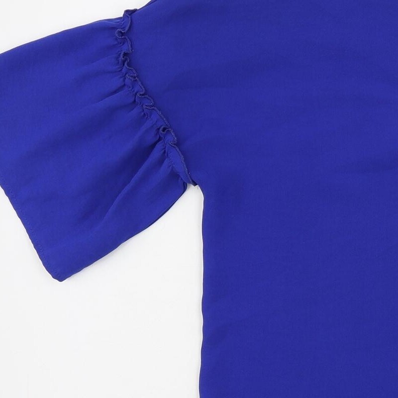 Stradivarius Womens Blue Polyester Basic Blouse S… - image 9