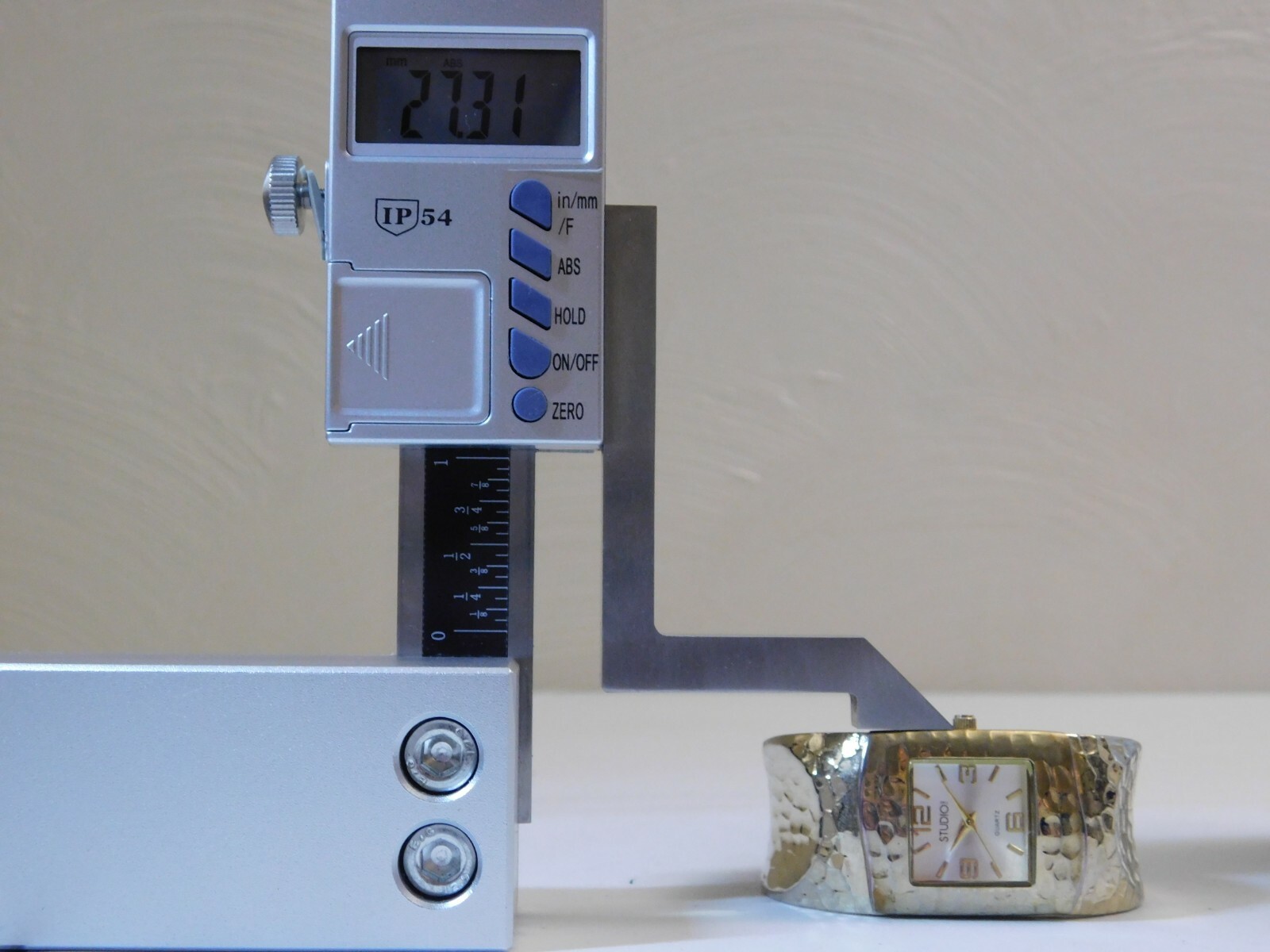 Studio Time Hammered Surface Cuff Bracelet Quartz… - image 5