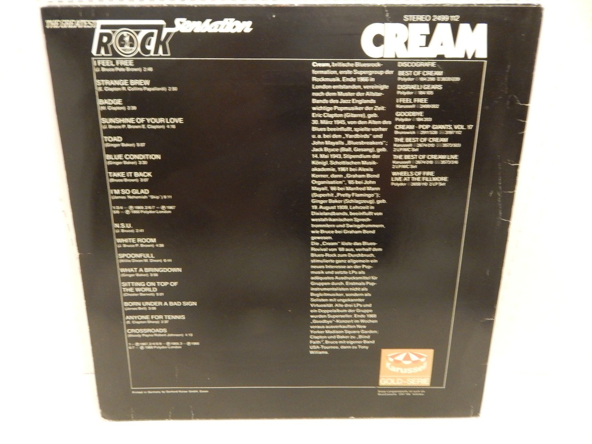 CREAM The Greatest Rock Sensation Eric Clapton Bruce Baker Germany