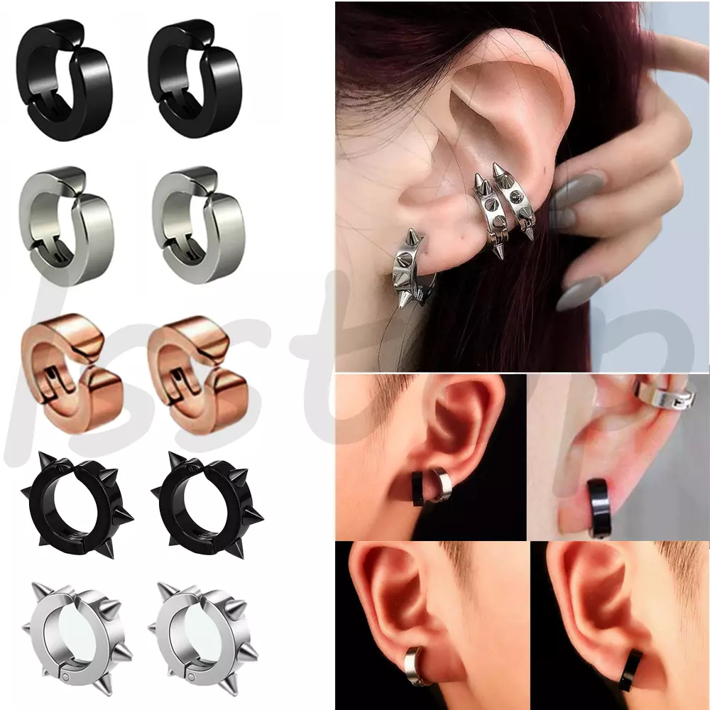 Non piercing ear studs clearance