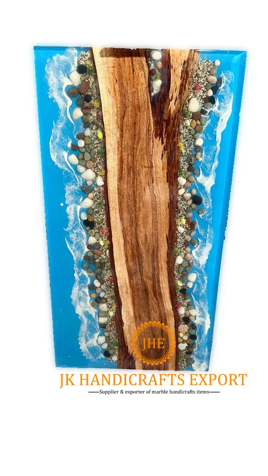Custom Order Epoxy Resin Dining Coffee Table Top Ocean Design Home Decor Gift - Image 2 of 4
