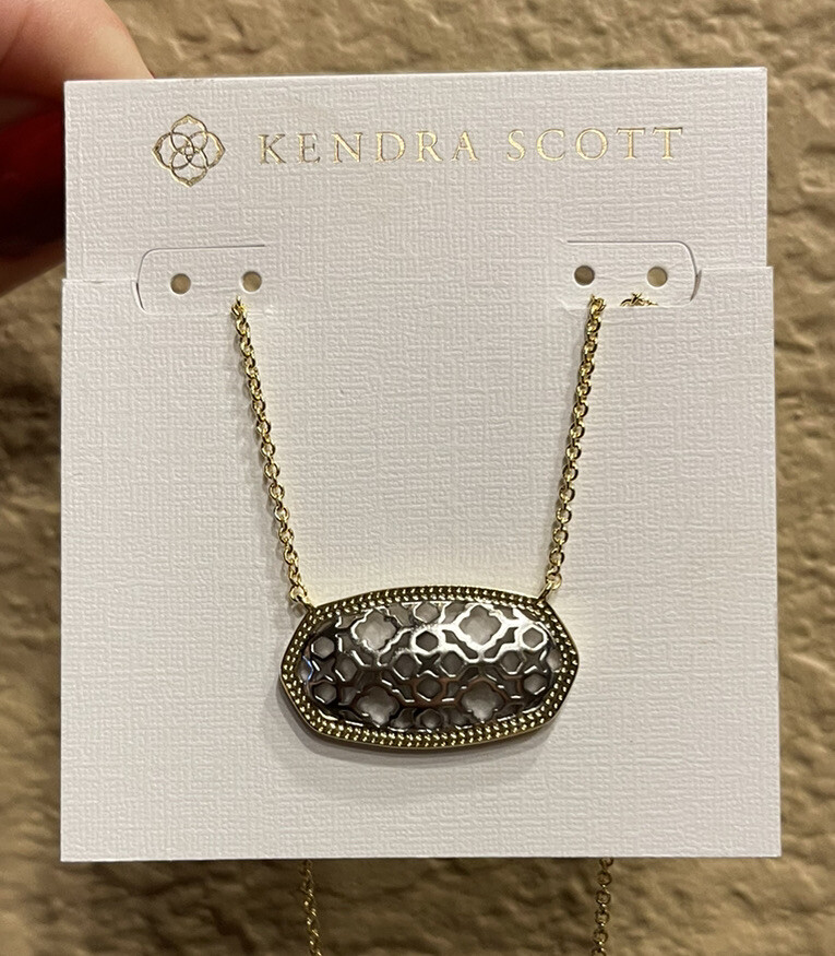 Kendra Scott Dollie Pendant Necklace in Gold And Silver NWT eBay