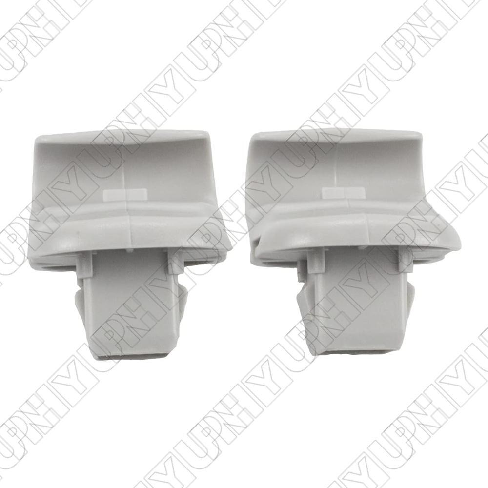 2Pcs Car Grey Sun Visor Clip Set LC6269261B77 For Mazda 3 5 6 CX-7 CX-9 RX-8 MPV