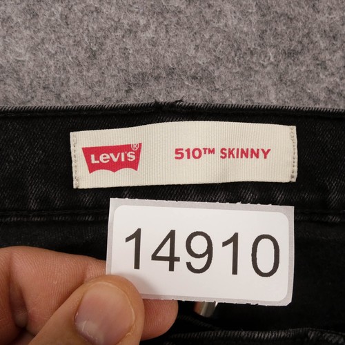 Levi's 510 Jeans Youth Boys 14 Reg 27x27 Skinny Stretch Black Med Wash Fade - Picture 9 of 14