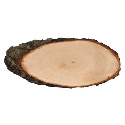 Rindenbrett Esche oval - Rindenscheibe Baumscheibe geschliffen Holzbrett
