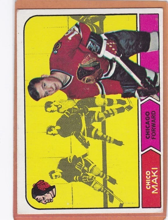 1968-69 TOPPS HOCKEY CHICO MAKI #17 BLACKHAWKS VGEX/EX *A5820