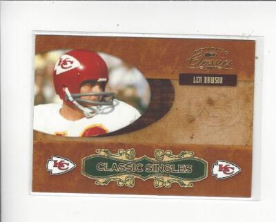 2007 Donruss Classics Classic Singles Gold #22 Len Dawson Chiefs /100 