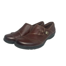 Clarks Cheyn Misha Loafers Leather Comfort Shoes Slip On Brown Women 8
