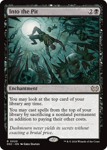 mtg duskmourn card price most expensive cards endless haunted mansion filled with horrors Into the Pit 0020 Non