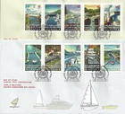 🍁Canada   #1725 - 1734     "CANALS"    Two Brand New 1998  First Day Covers