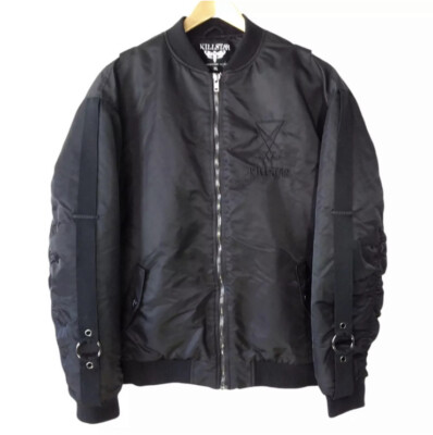 Killstar Black Bomber Jacket Embroidered Skull Harness Goth Grunge