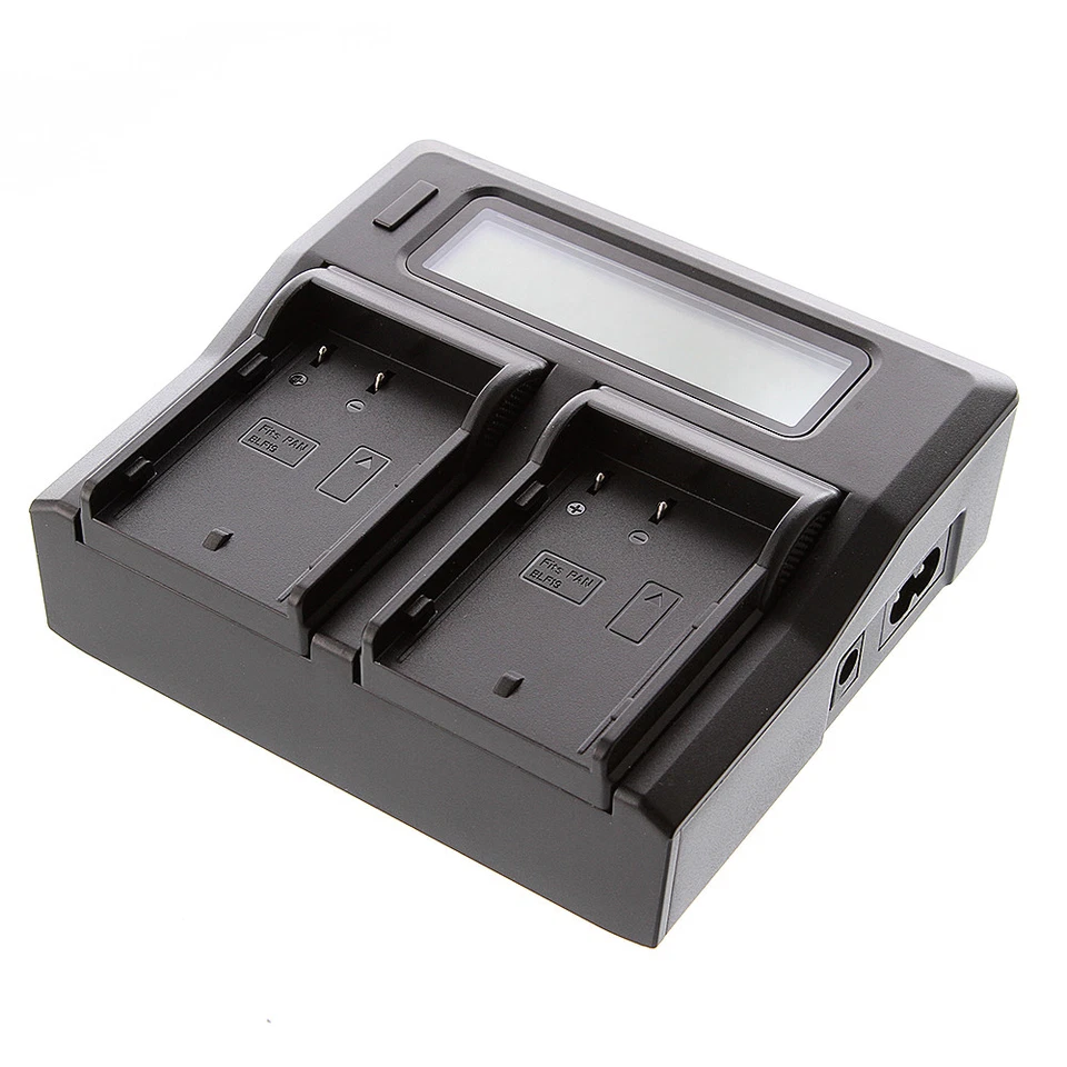 Cargador de batería doble USB con pantalla LCD para BLF19GK Panasonic Lumix DMC GH5 GH4 GH3 Foto 3 de 4