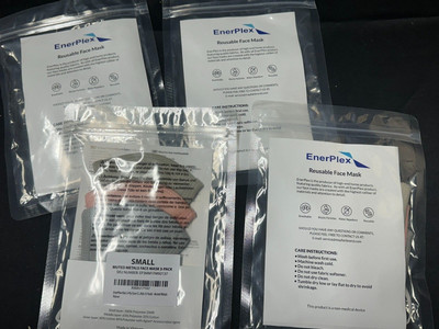 Lot of four 3-packs EnerPlex Safety Mask, Muted Metals, Size Small, Brand New