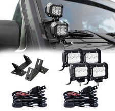 4pcs 4 18w Led Work Light Bar Pods A-pillar Mount Bracket For Jeep Wrangler Jk 4pcs 4 18w Led Work Light Bar Pods A-pillar Mount Bracket For Jeep Wrangler Jk