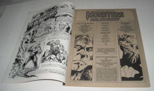 MONSTERS UNLEASHED # 10 MARVEL HORROR MAGAZINE 1975 TIGRA ORIGIN FRANKENSTEIN - Picture 4 of 7