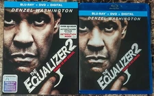 The Equalizer 2 (Blu-ray + DVD, 2018, 2-Disc Set w Slipcover) Denzel Washington