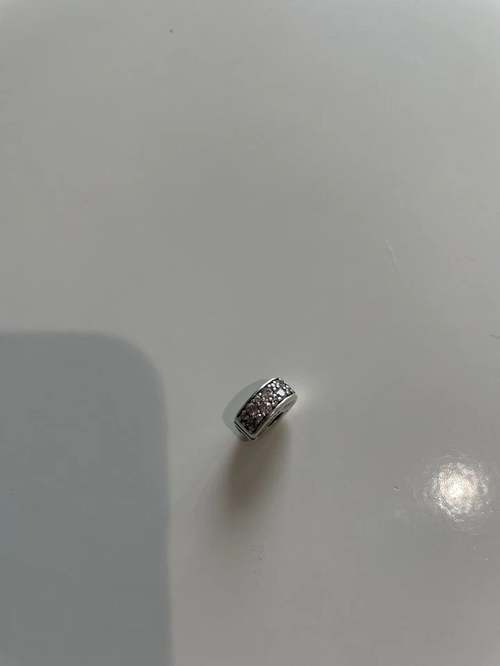 Pandora Charm Stopper Rosa Glitzer Steine 925er Silber Original - Bild 4 von 4