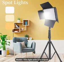 LED 10 Inch Light Photo Studio Lamp Photography Panel Lighting with Stand