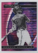 2021 Panini Chronicles Titan Pink Pulsar Prizm Ronald Acuna Jr #2 2s2