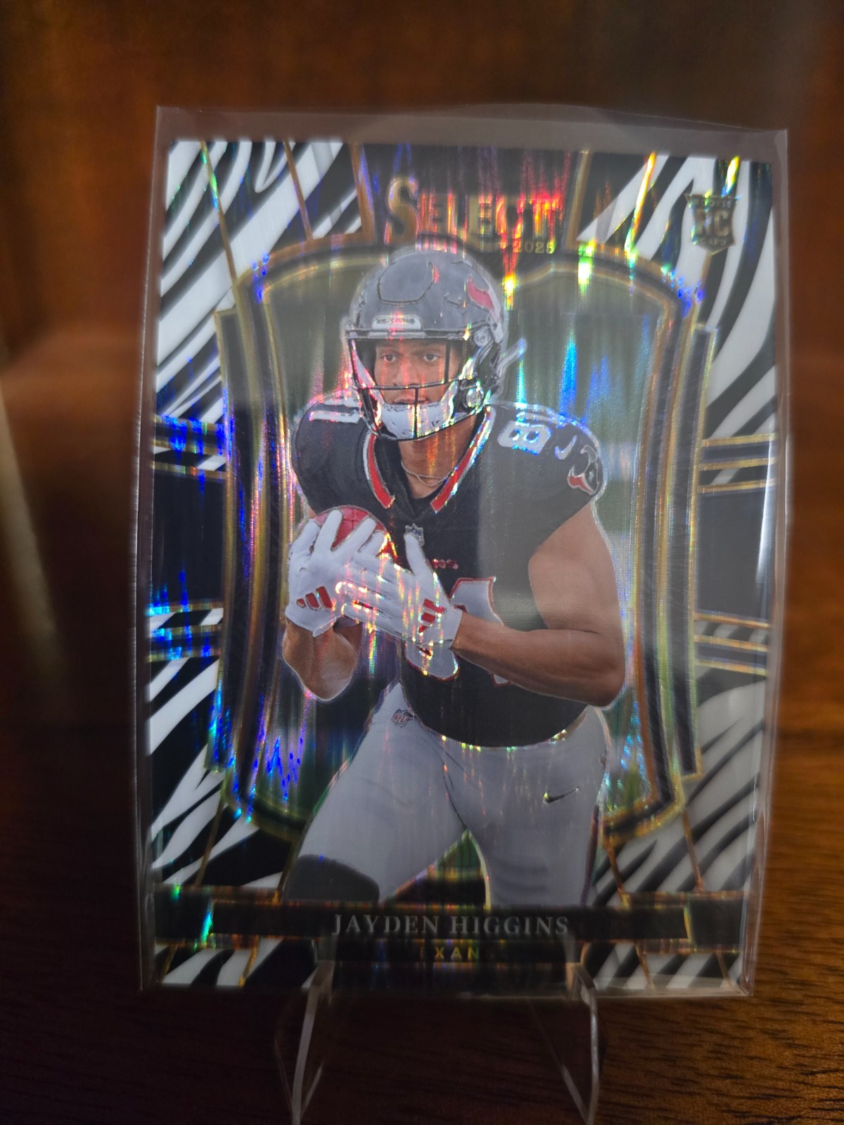 2025 Panini Select Prizm Jayden Higgins Zebra Case Hit SSP Rookie RC #136