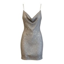 SAIPH Abito Corto in Rete di Paillettes 93897 Donna