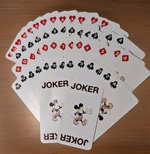 Walt Disney Mickey Mouse Playing Cards 54 Mini Deck in Red Mickey Mouse Case