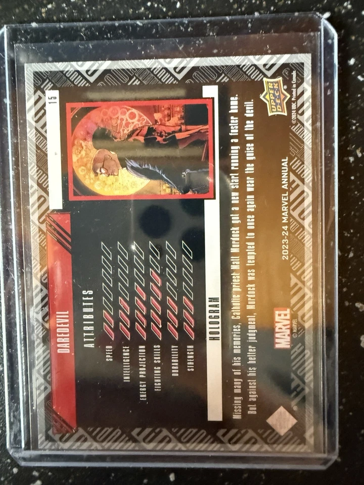 2023-24 UD MARVEL ANNUAL HOLOGRAM /23 DAREDEVIL - Image 2 of 2