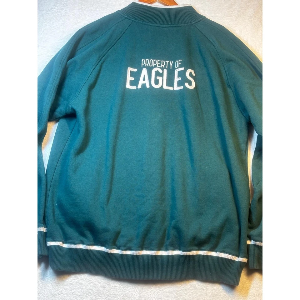 Chaqueta de Colección Reebok Philadelphia Eagles NFL Gridiron Clásica con Cremallera Verde 2XL Foto 2 de 4